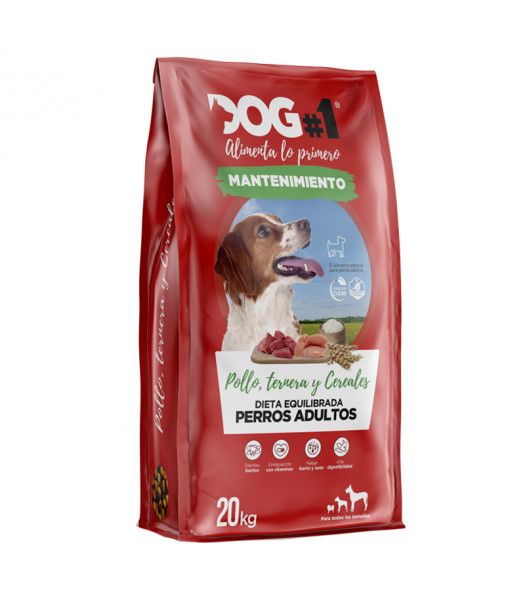 DOG#1 Mantenimiento Adulto Pollo y Ternera pienso natural 20kg