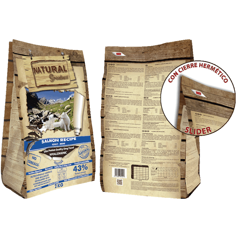 Natural Greatness Mini Salmón Sensitive – Pienso sin cereales para perros pequeños - Imagen 2