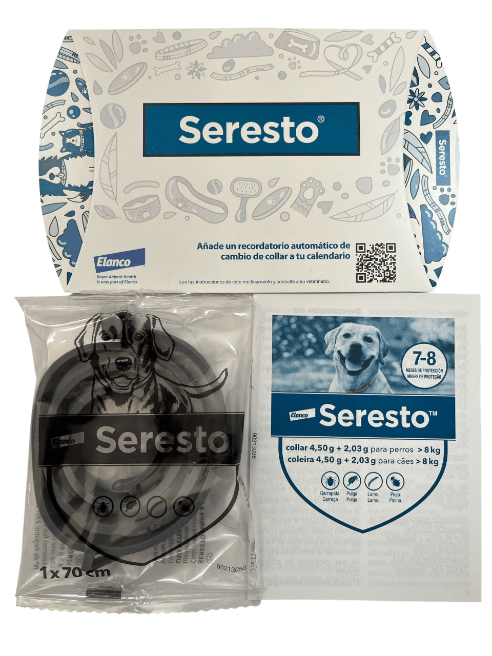 Collar Seresto antiparasitario para perros grandes 70cm