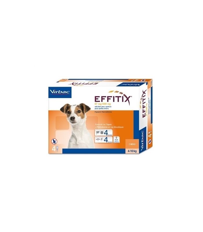 EFFITIX S pipetas antiparasitarias para perros medianos de 4 a 10 kg