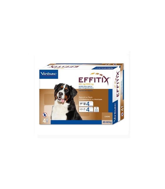 EFFITIX XL pipetas antiparasitarias para perros grandes de 40 a 60 kg