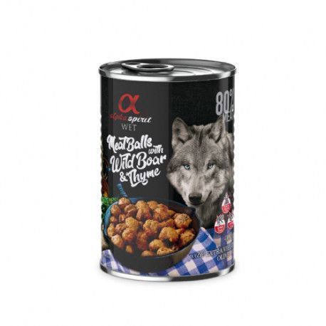Alpha Spirit Albóndigas Jabalí Tomillo comida húmeda para perros