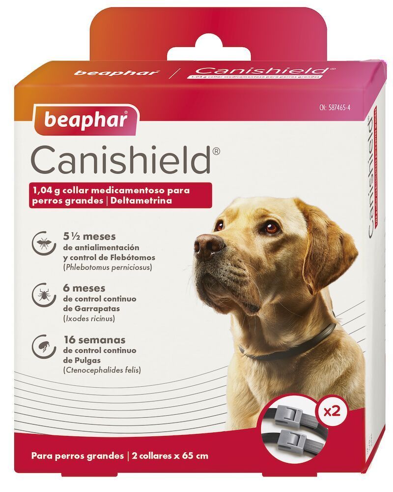 Beaphar Canishield collar antiparasitario para perros 2x65cm