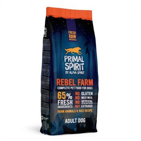 Primal Spirit 65% Rebel Farm pienso natural para perros 12kg