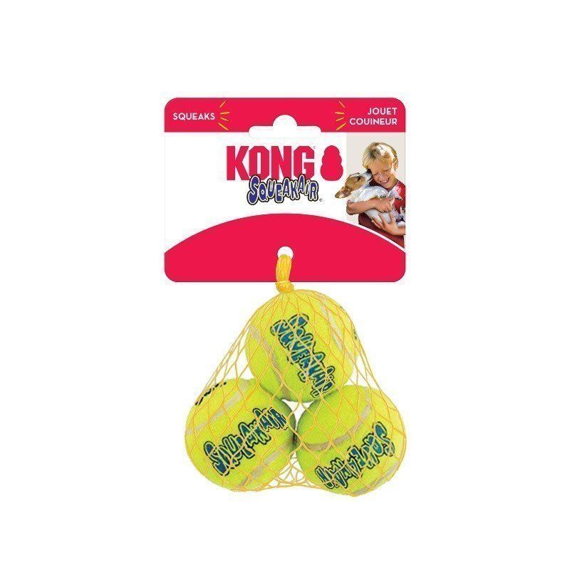 KONG SqueakAir Ball S pack 3 pelotas